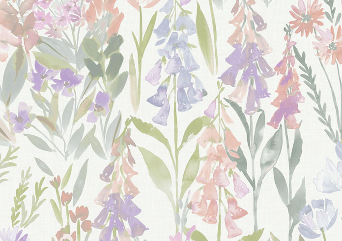 Foxglove Field, Pastel Spring - Twist&Fit Roller Blind - Image 6
